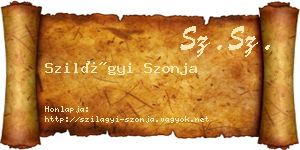 Szilágyi Szonja névjegykártya