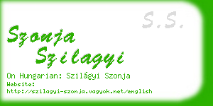 szonja szilagyi business card